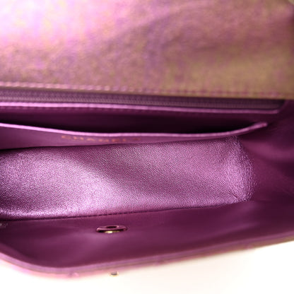 Chanel Iridescent Lambskin Quilted Mini Rectangular Flap Purple 5 of 10