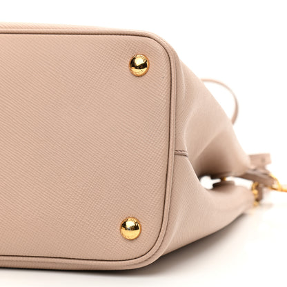 Prada Saffiano Cuir Medium Double Bag Cammeo Rosa 9 of 11