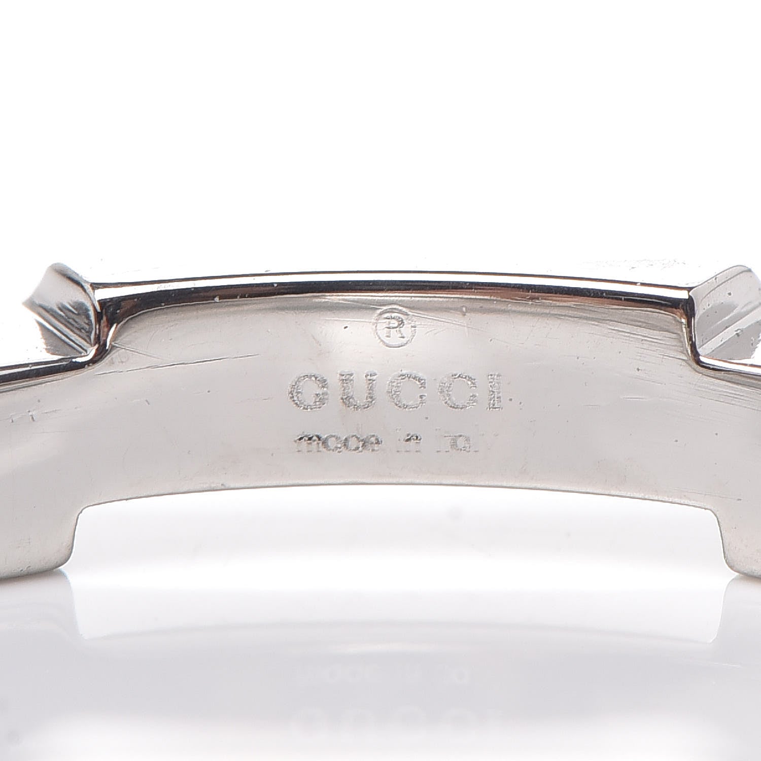 Gucci Platinum Diamond Link To Love Band Ring 50 5.25 5 of 5