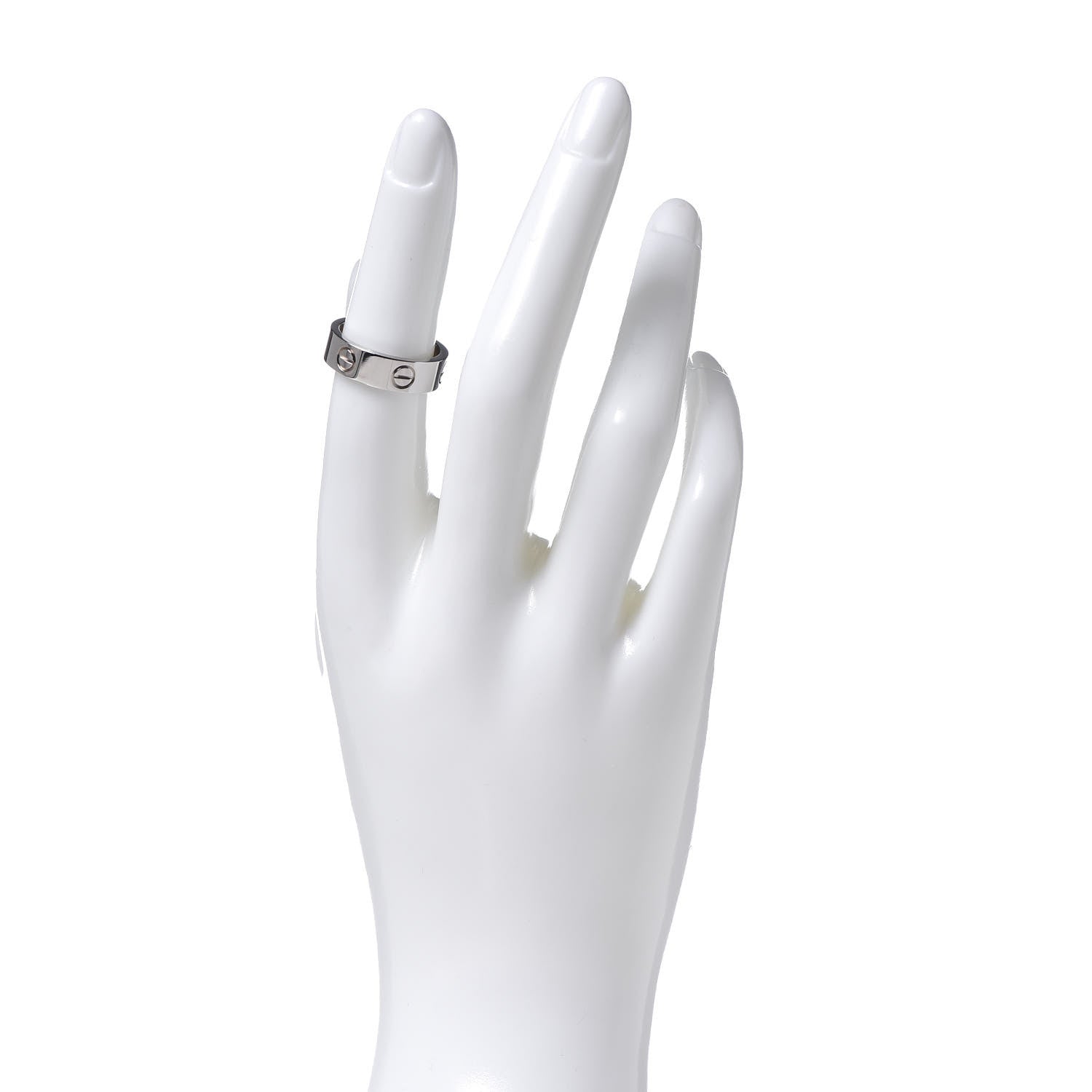 Cartier 18K White Gold 5.5mm LOVE Ring 52 6 2 of 5
