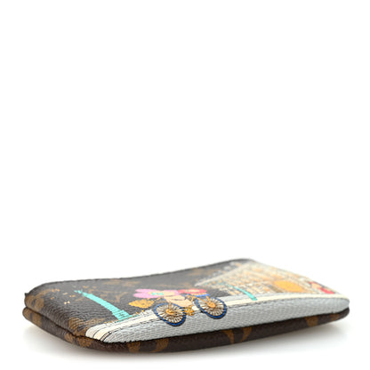 Louis Vuitton Monogram 2022 Christmas Animation Paris Key Pouch Pink 4 of 9