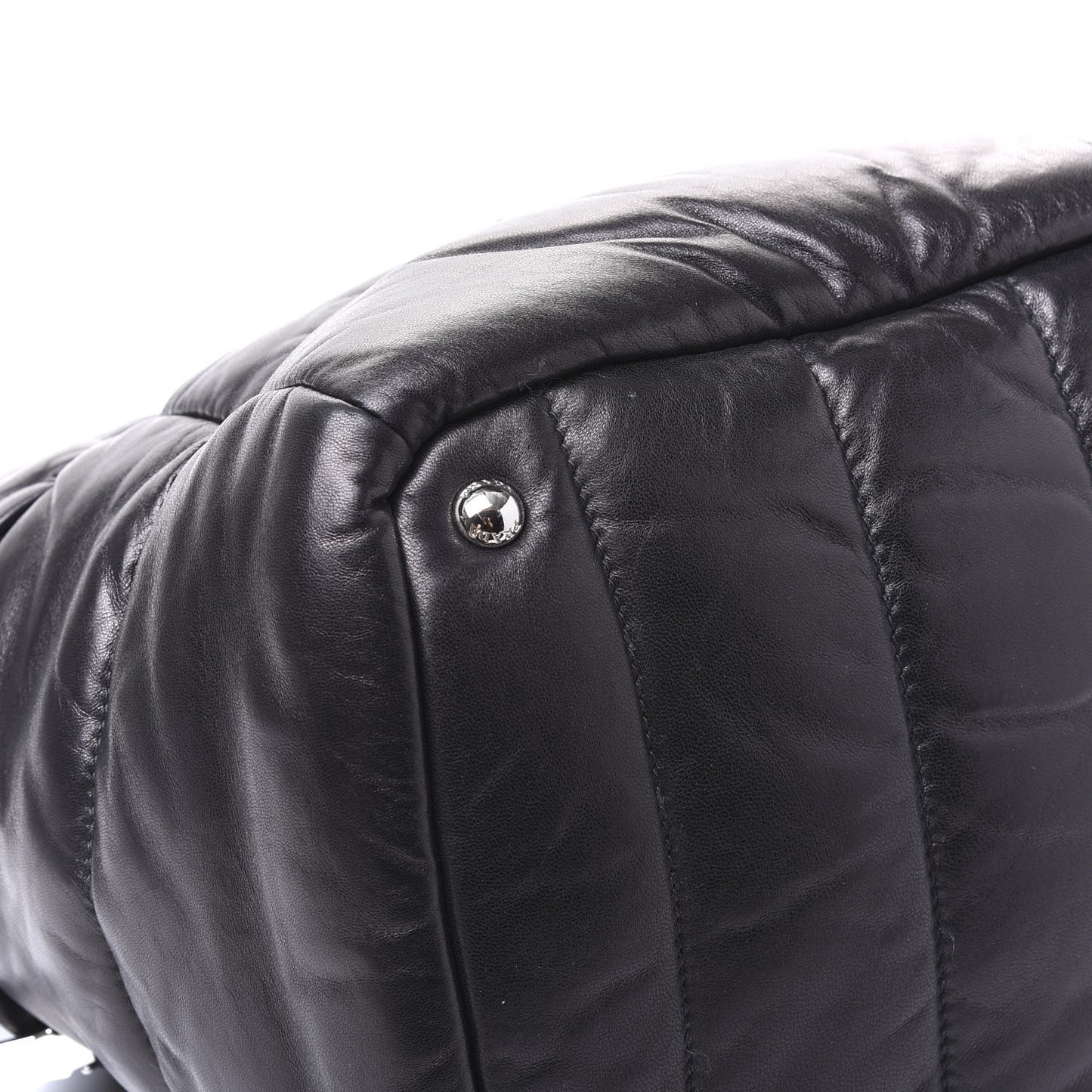 Nappa Bomber Tote Black
