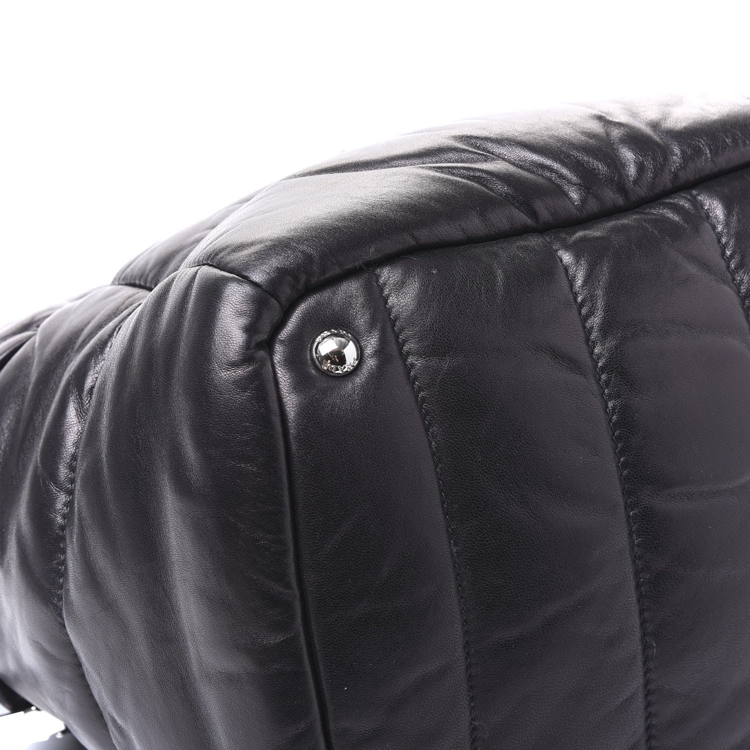Prada Nappa Bomber Tote Black 9 of 10