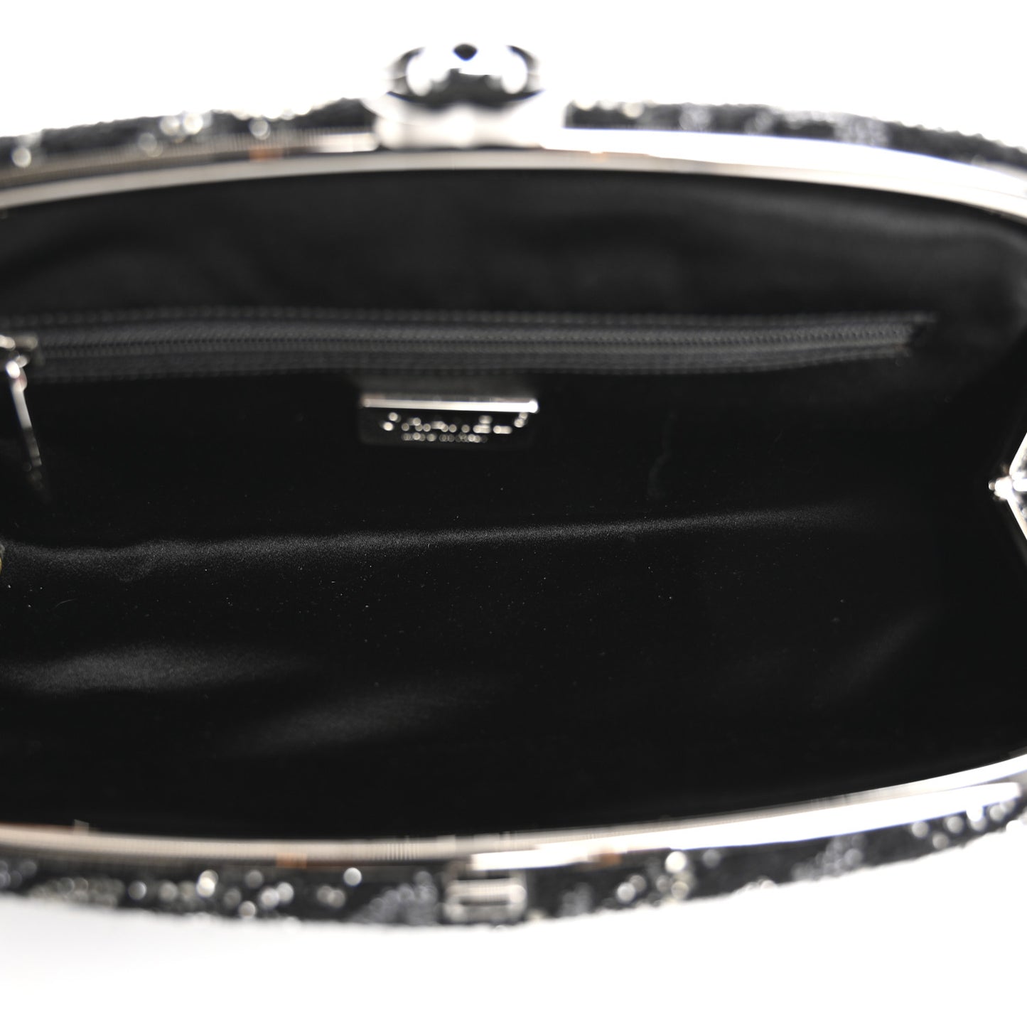 Tweed Strass Pudong Clutch Black
