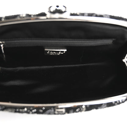 Chanel Tweed Strass Pudong Clutch Black 5 of 7