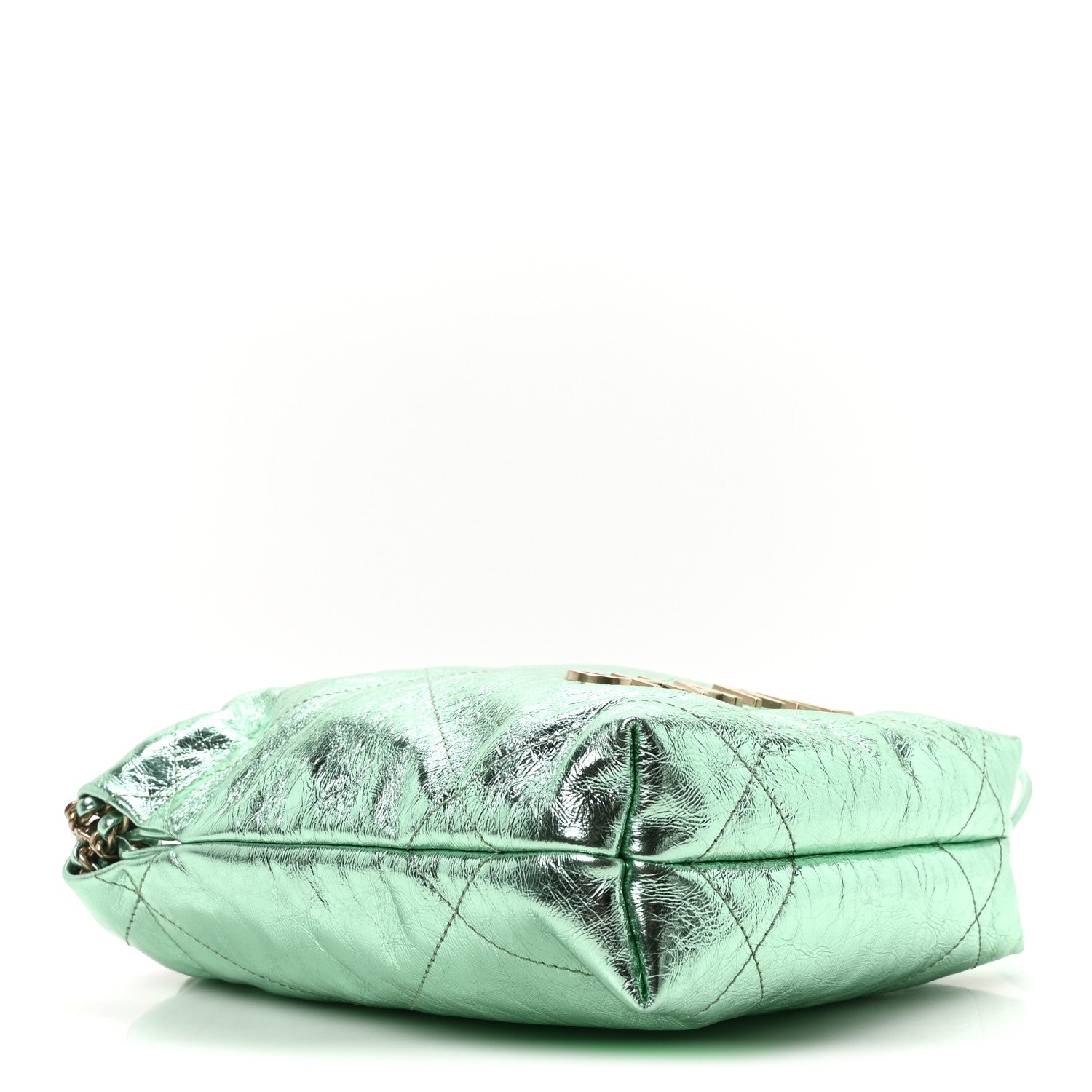 Chanel Metallic Calfskin Quilted Mini Chanel 22 Green 4 of 10