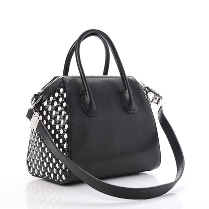 Givenchy Sugar Goatskin Woven Small Antigona Black White 3 of 7