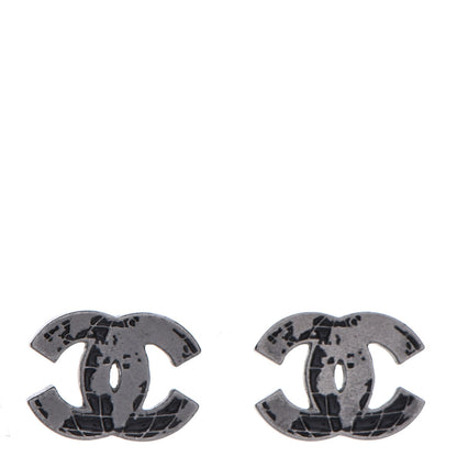 Chanel Globe Ruthenium CC Earrings 1 of 4