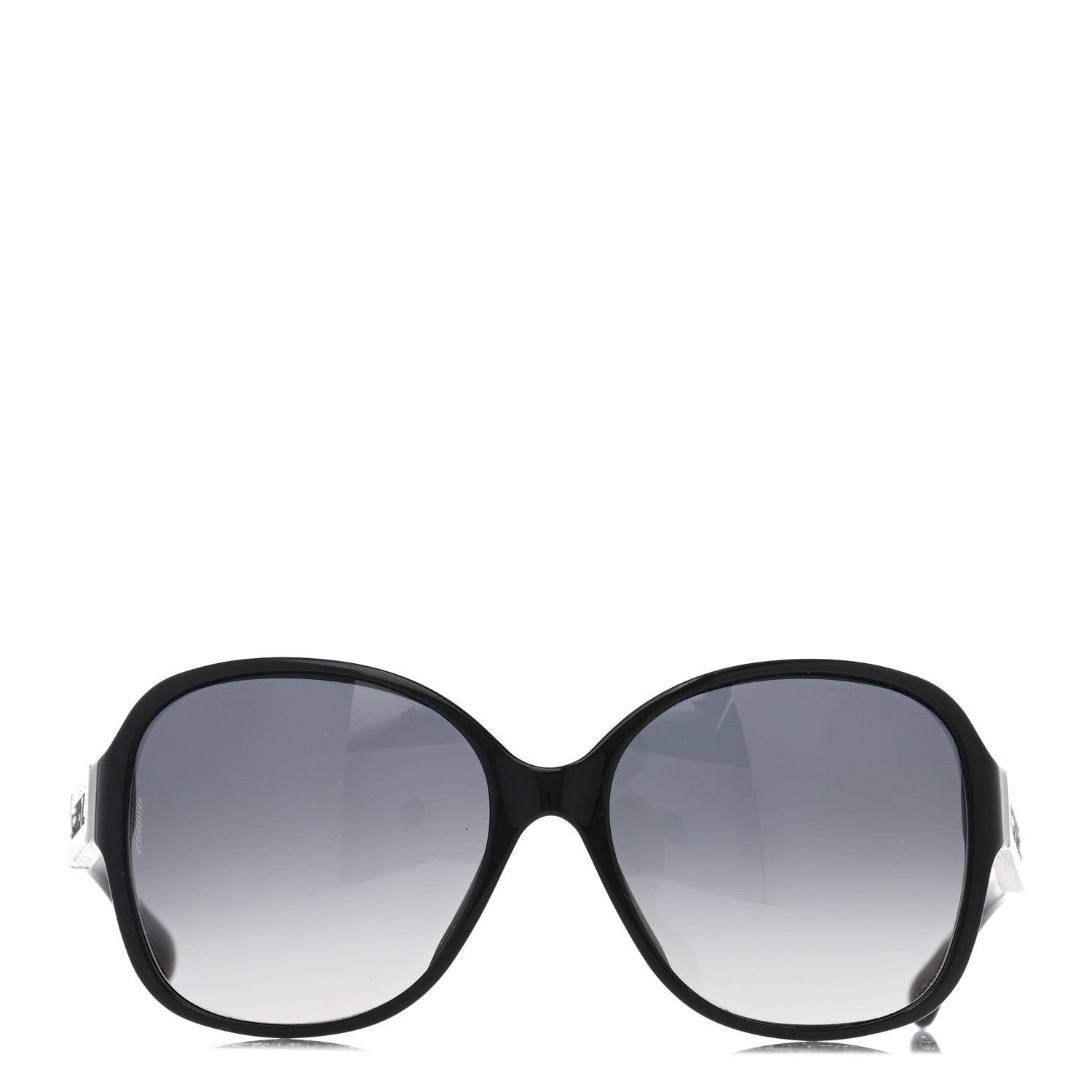 Chanel Polarized Round Sunglasses Black 2 of 7