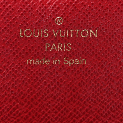 Louis Vuitton Damier Ebene Emilie Wallet Red 6 of 8
