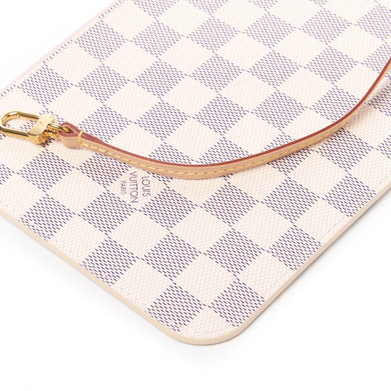 Louis Vuitton Damier Azur Neverfull MM GM Pochette Rose Ballerine 5 of 7