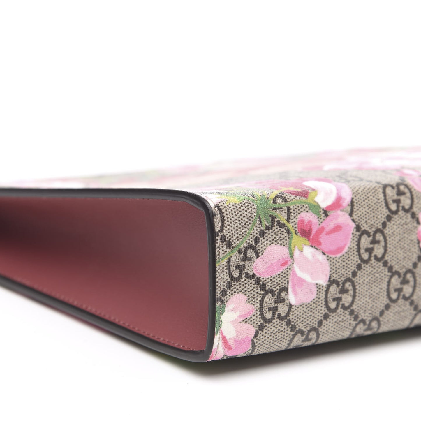 GG Supreme Monogram Blooms Large Cosmetic Case Beige Multicolor Dry Rose