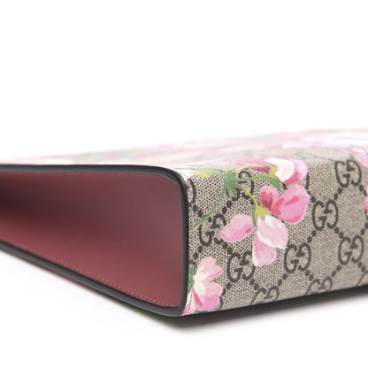 Gucci GG Supreme Monogram Blooms Large Cosmetic Case Beige Multicolor Dry Rose 9 of 11