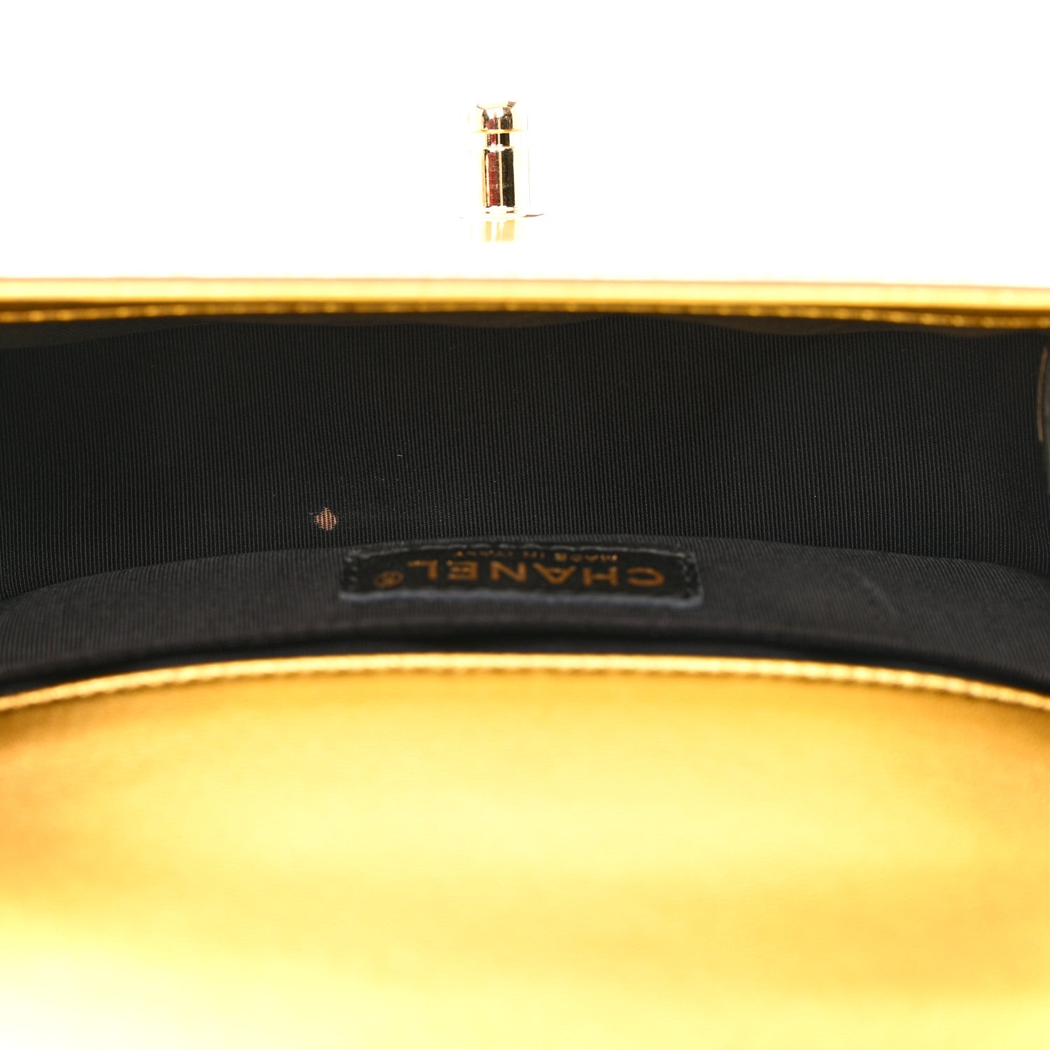 Chanel Metallic Patent Calfskin Quilted Small Boy Flap Gold 5 of 21
