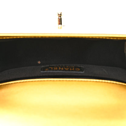 Chanel Metallic Patent Calfskin Quilted Small Boy Flap Gold 5 of 21