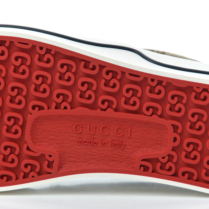 Gucci GG Monogram Womens 1977 Tennis Slip On 30mm Sneakers 37 Beige Ebony Mystic White 7 of 8