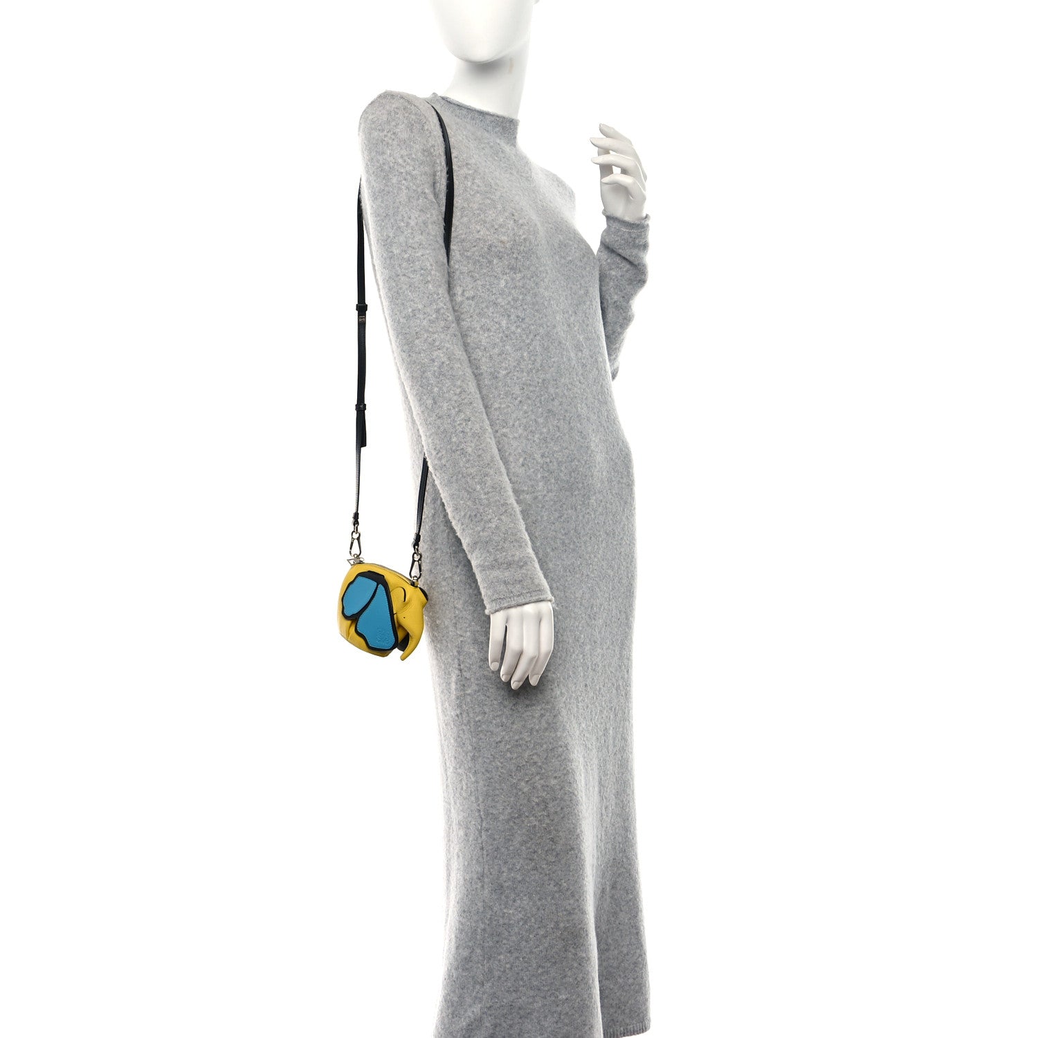 Loewe Calfskin Mini Voysey Elephant Butterfly Crossbody Bag Yellow 2 of 9