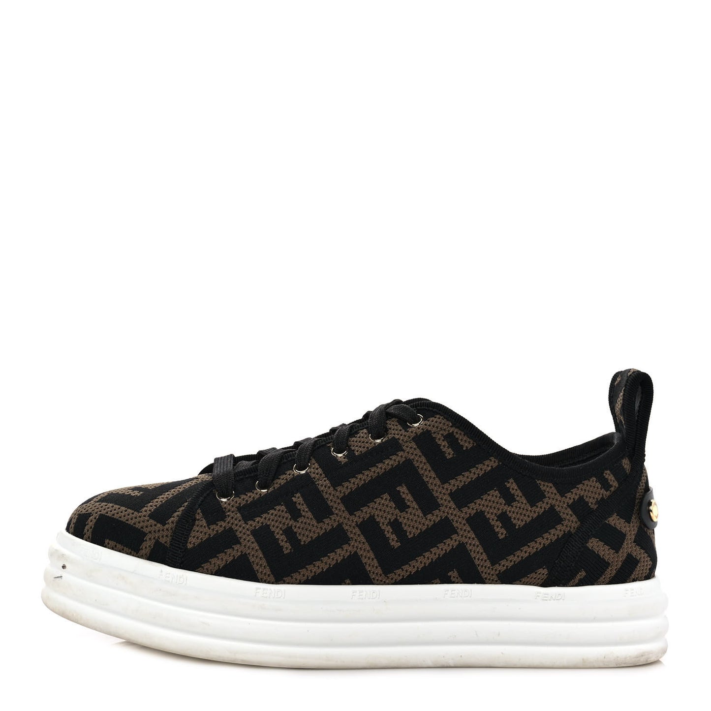Fabric FF Micro-Perforated Rise Low Top Sneakers 36.5 Tobacco Black