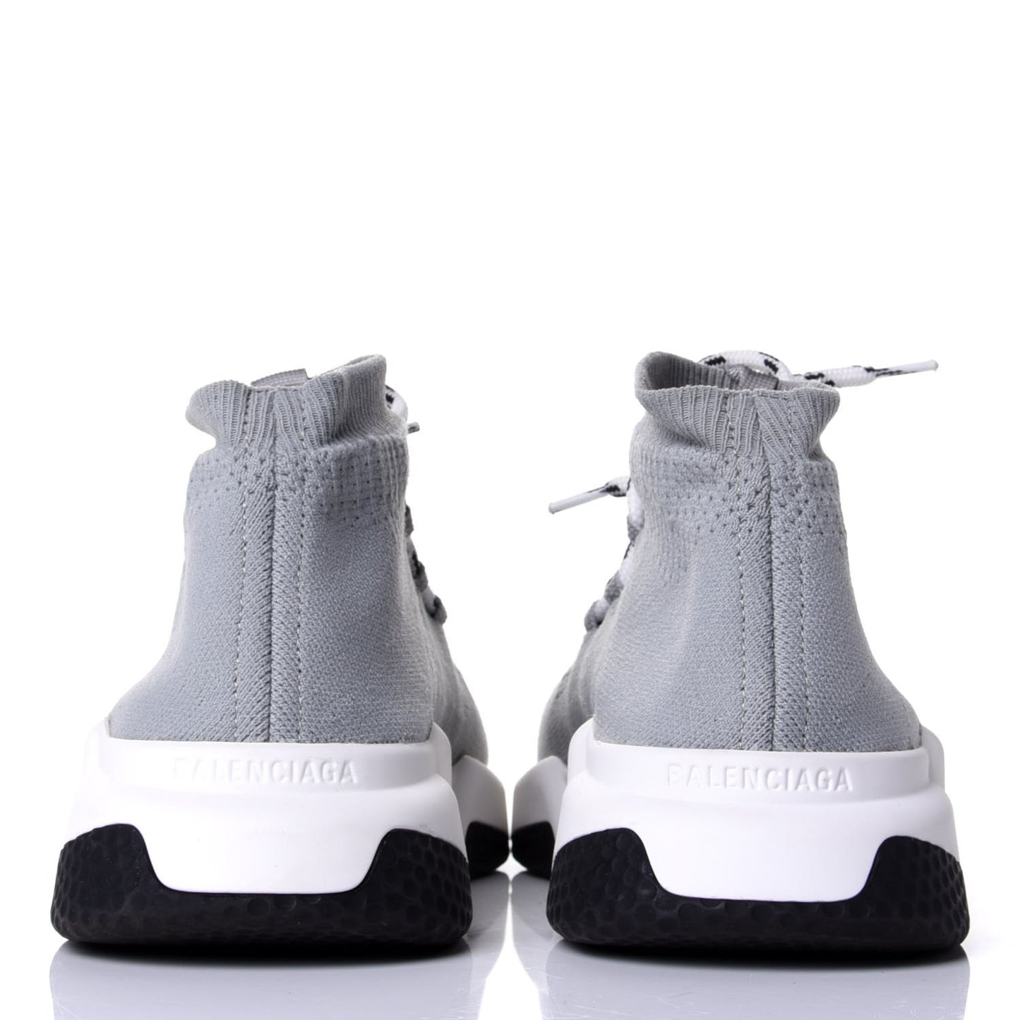Neoprene Knit Womens Speed Lace Up Sneakers 39 Gris