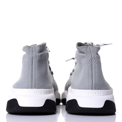 Balenciaga Neoprene Knit Womens Speed Lace Up Sneakers 39 Gris 5 of 10