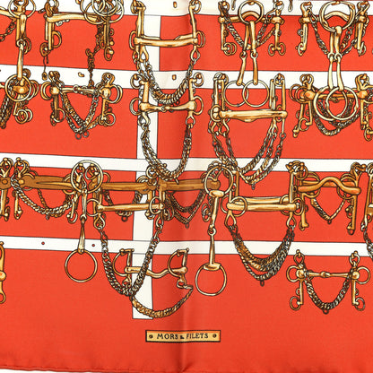 Hermes Silk Mors Et Filets Pocket Square 2 of 4