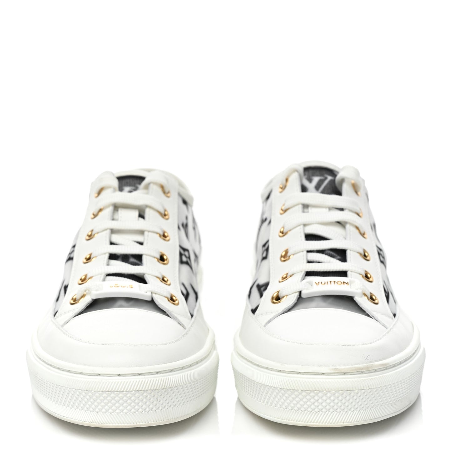 Technical Fabric Calfskin Monogram Stellar Sneakers 38 Black