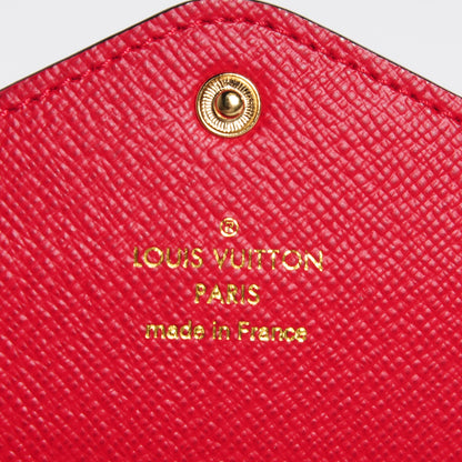 Louis Vuitton Damier Ebene Josephine Wallet Red 2 of 7