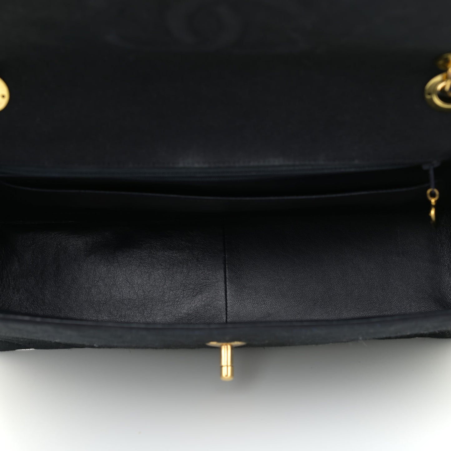 Canvas Quilted XL Jumbo Single Flap Black