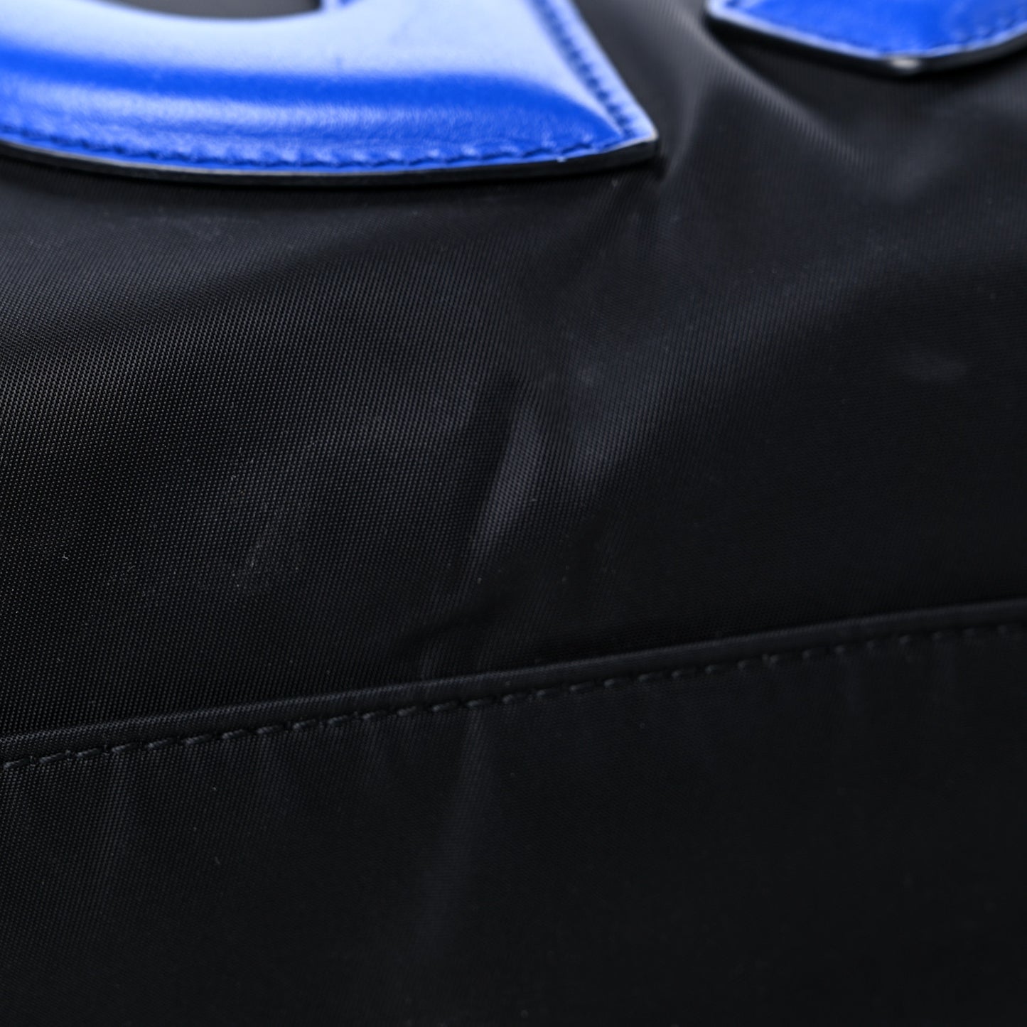 Nylon Instabag Top Handle Bag Black Blue