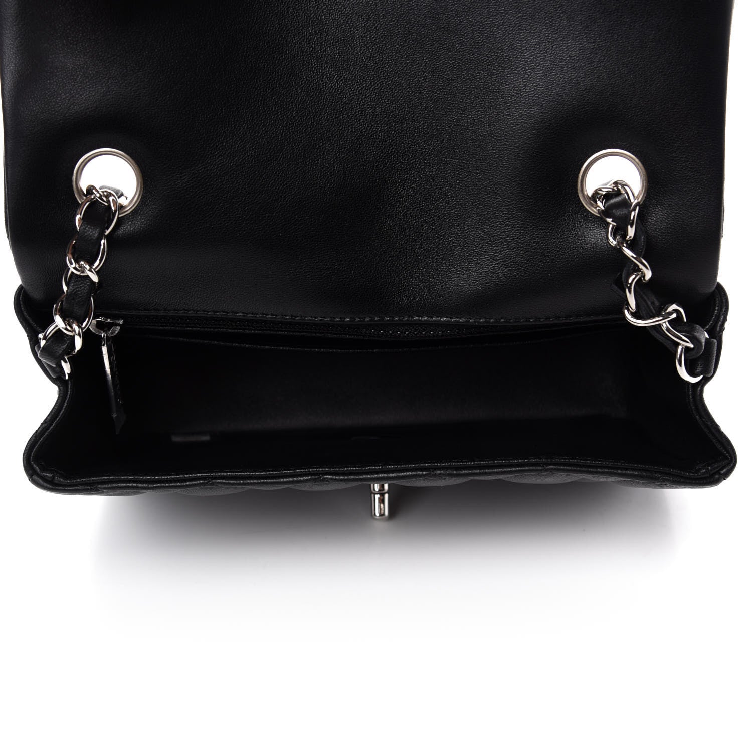 Chanel Lambskin Quilted Mini Rectangular Flap Black 5 of 11