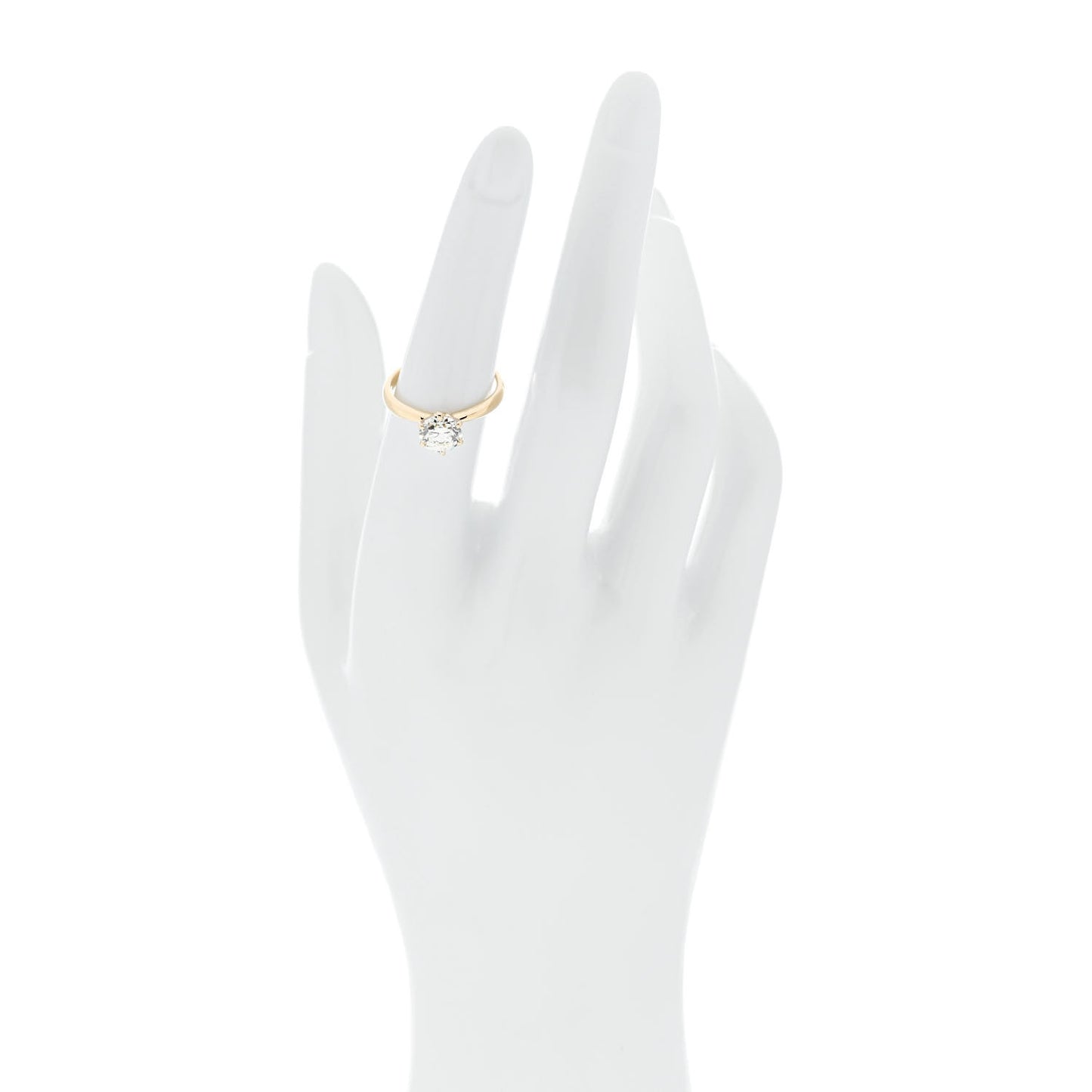 18K Yellow Gold Diamond 1.24ct Solitaire Engagement Ring 53 6.25