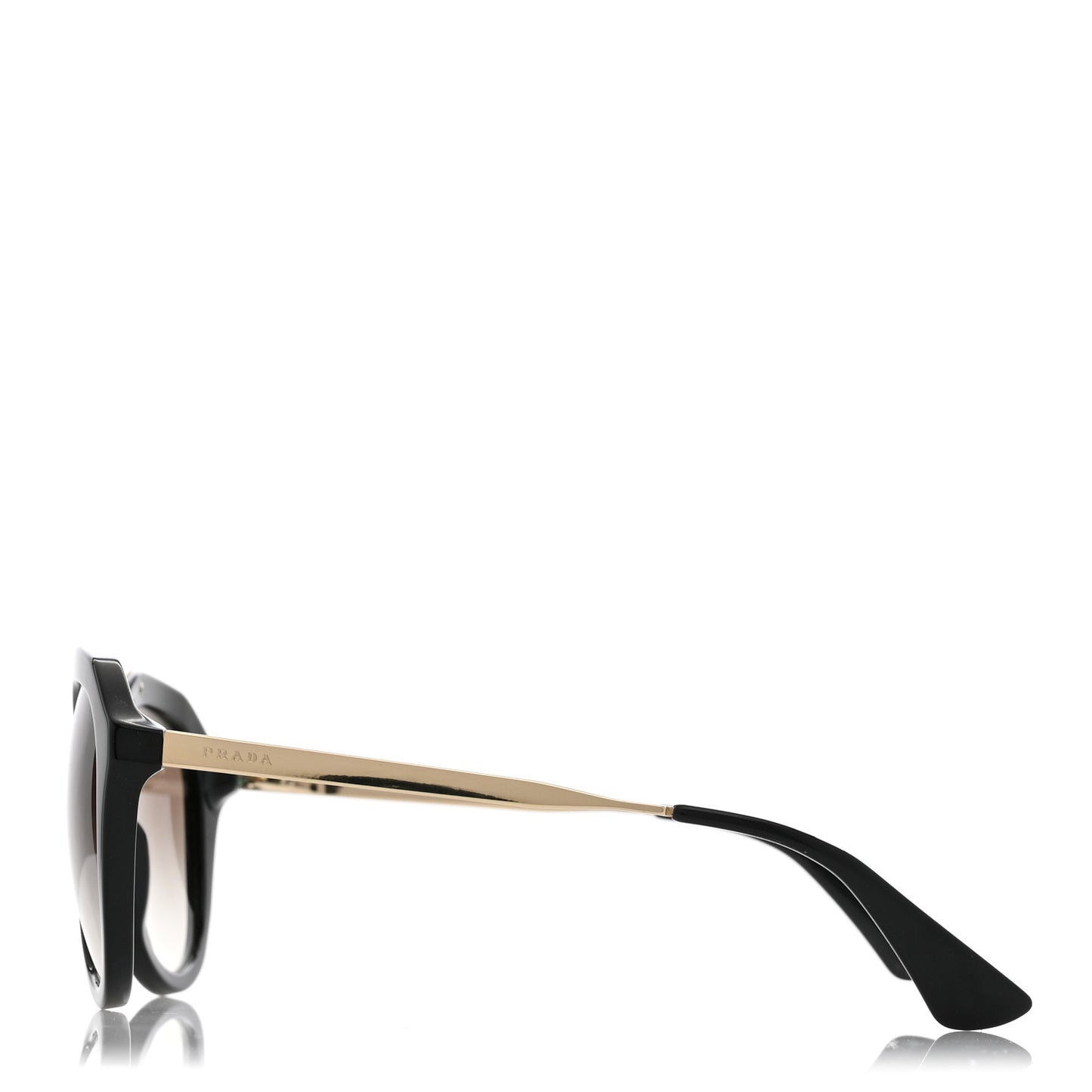 Acetate Metal Cinema Sunglasses SPR 12Q Black