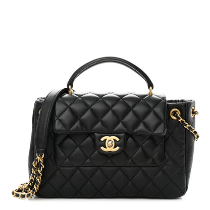 Chanel Caviar Calfskin Quilted Small Top Handle Flap Black 1 of 10