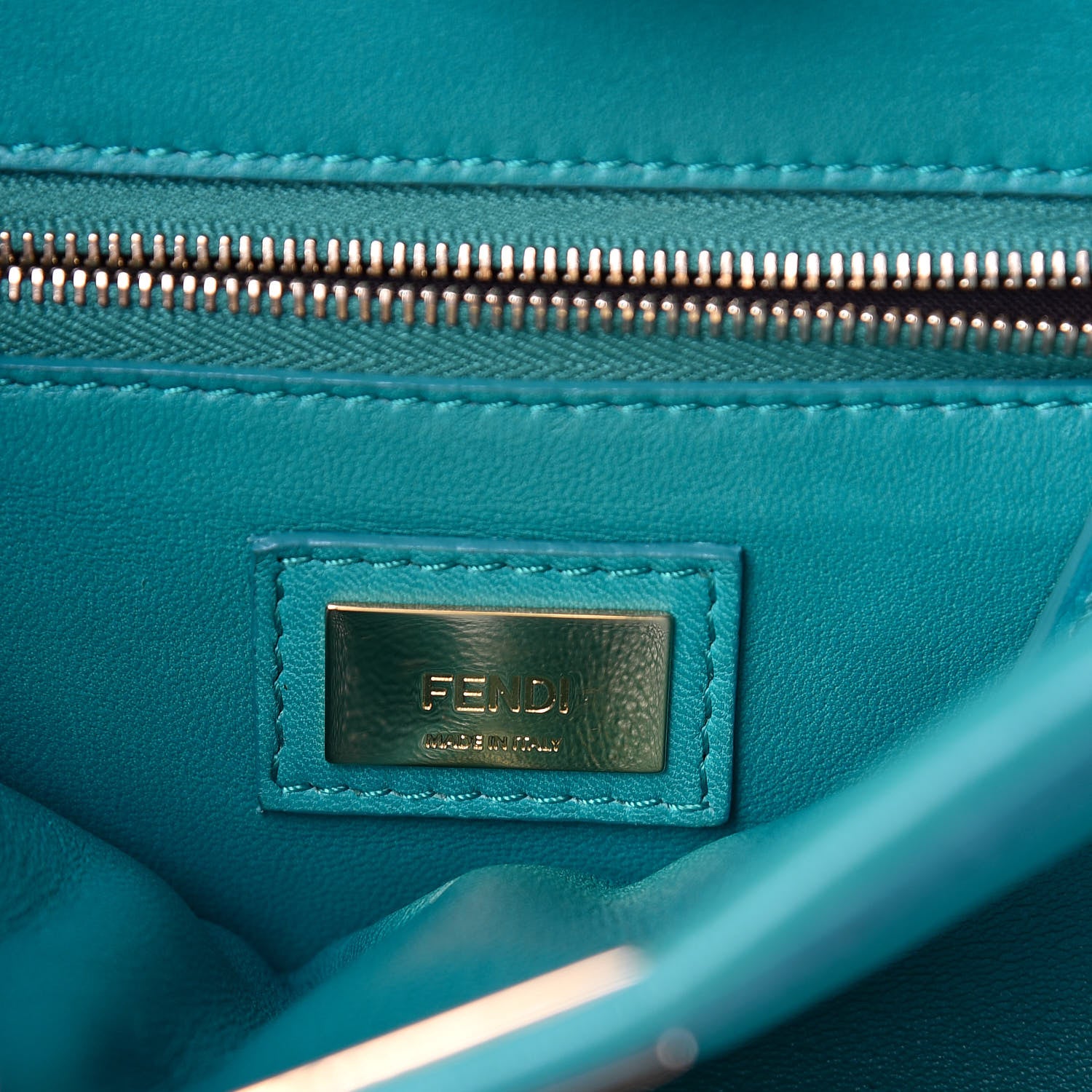 Fendi Nappa Mini Peekaboo Iconic Satchel Lago 9 of 14