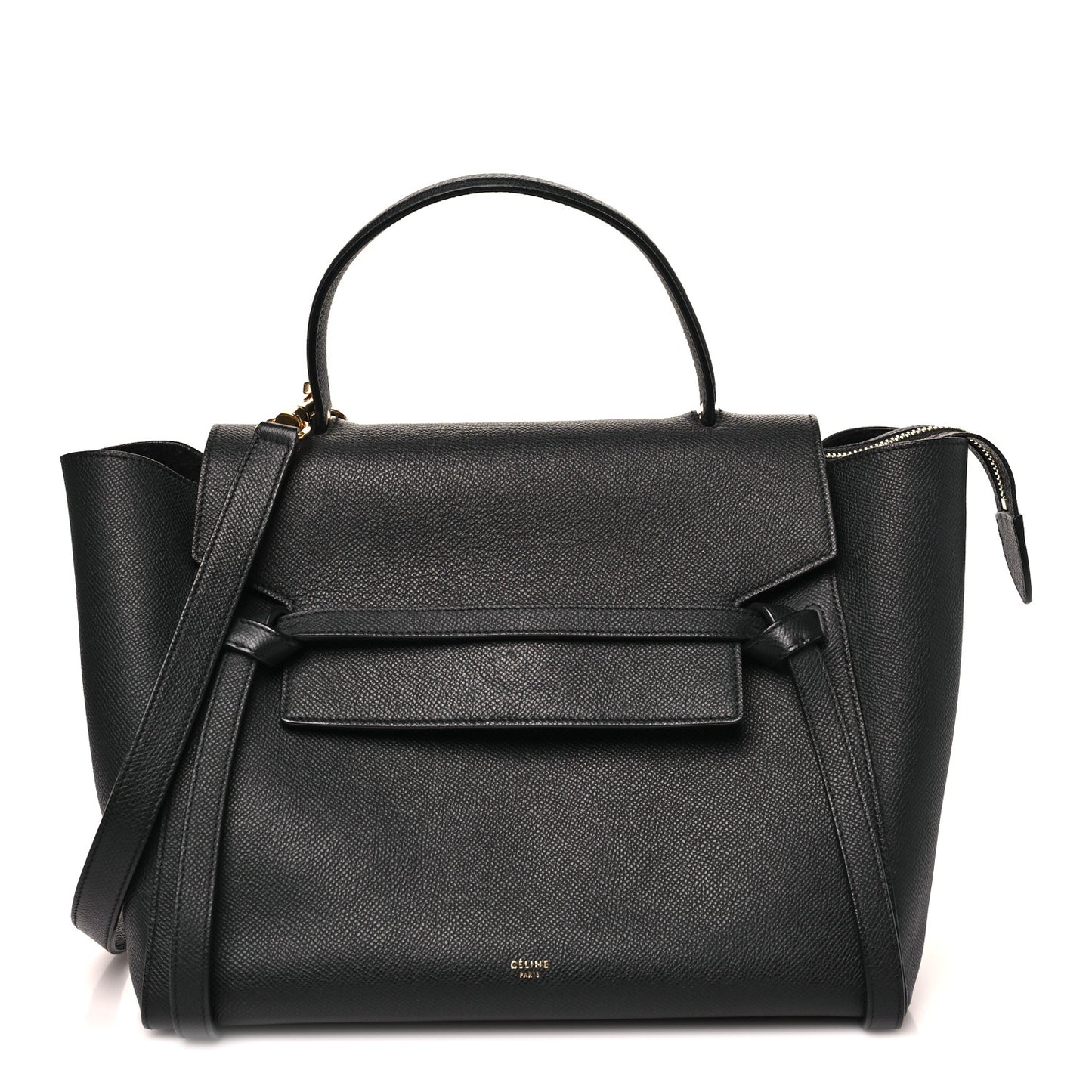 Grained Calfskin Mini Belt Bag Black