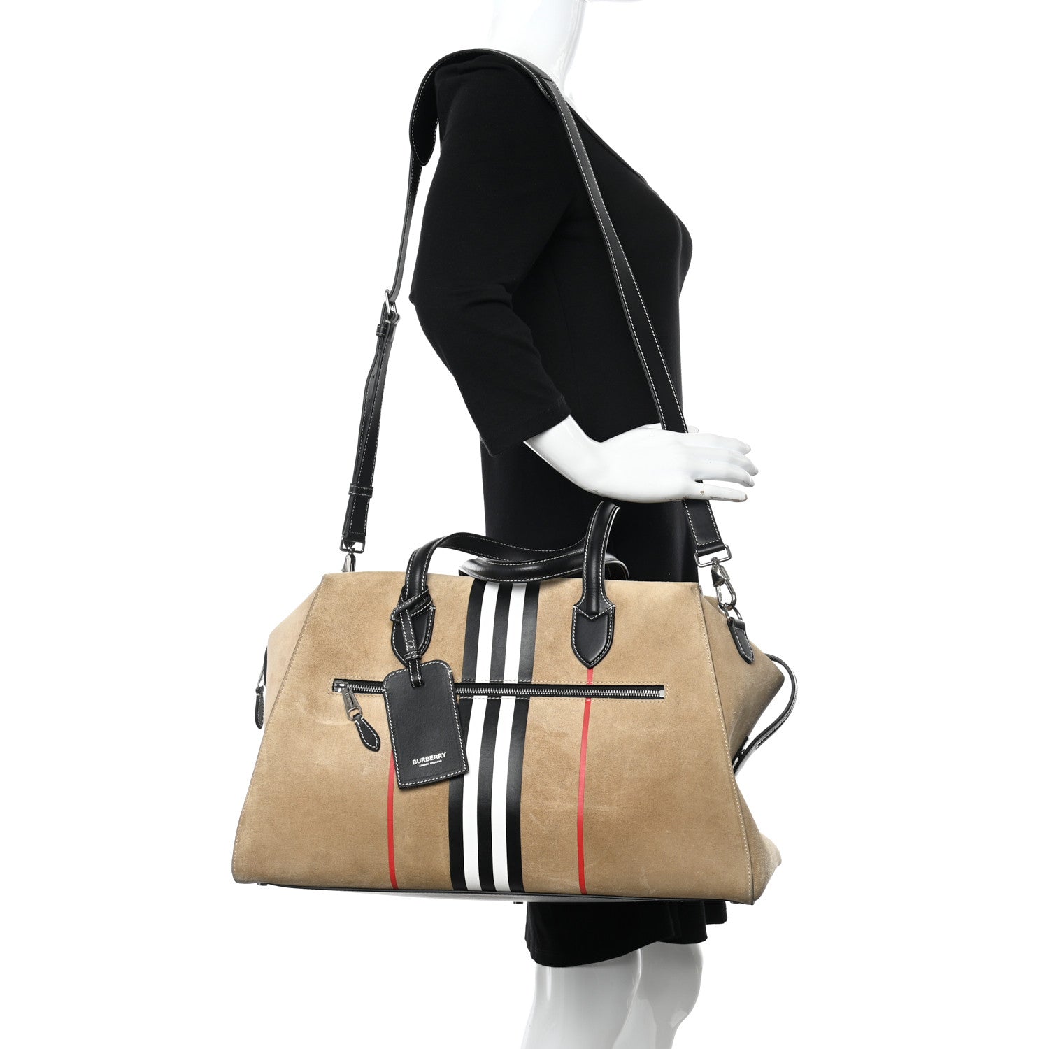 Burberry Suede Southcombe Duffle Bag Archive Beige 3 of 9