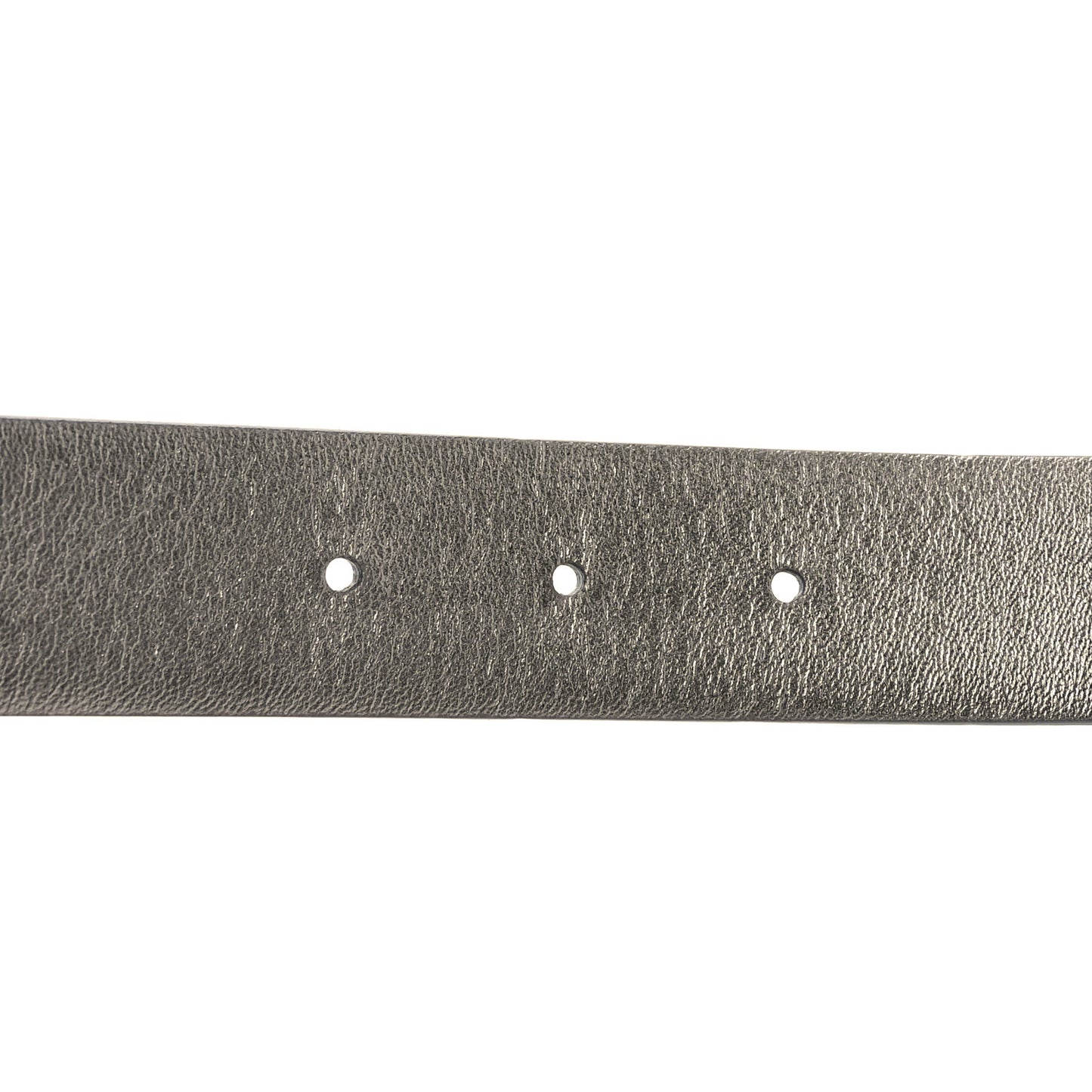 Metallic Calfskin Crystal CC Chain Belt 85 Silver