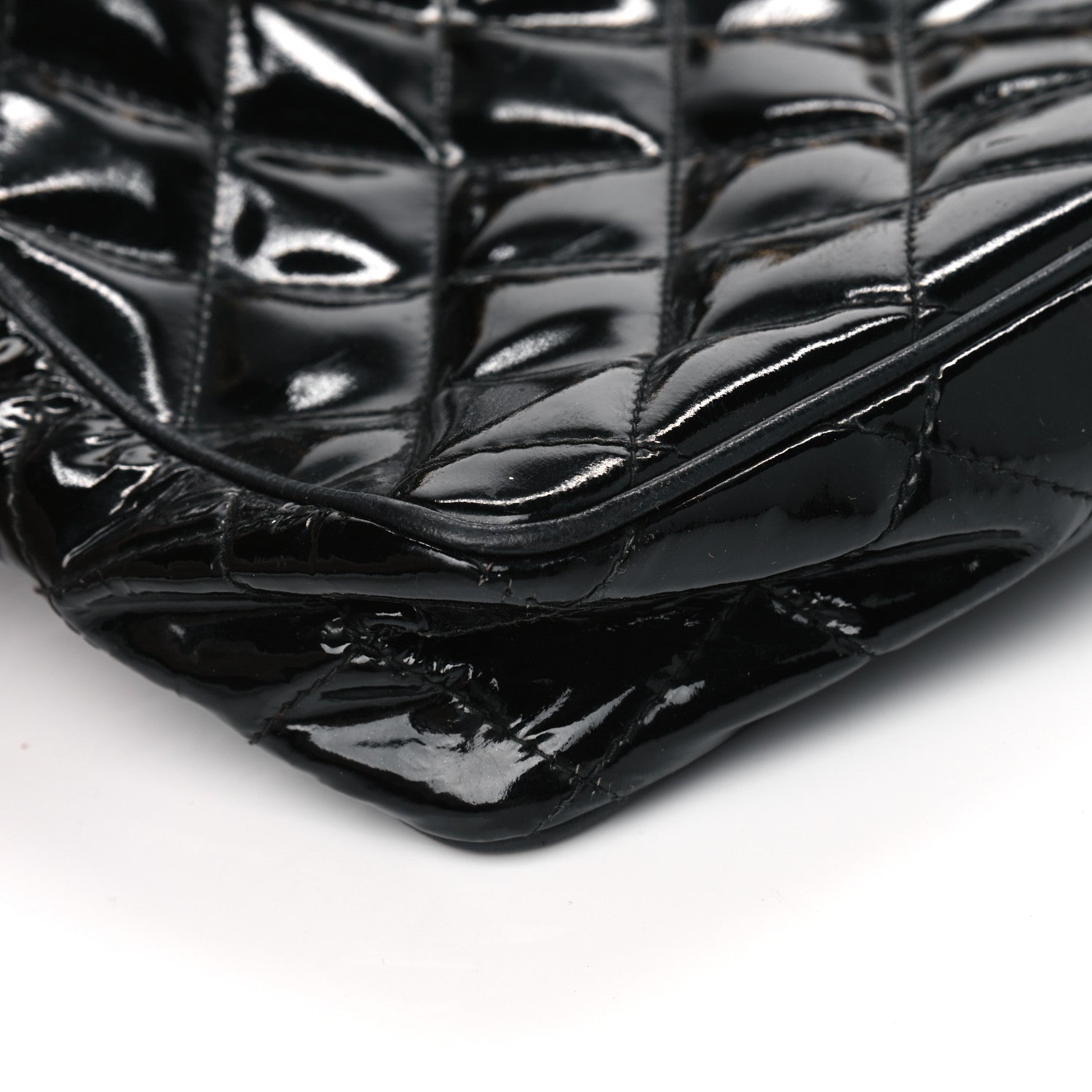 Chanel Patent Quilted Tassel Camera Case Black 8 of 10