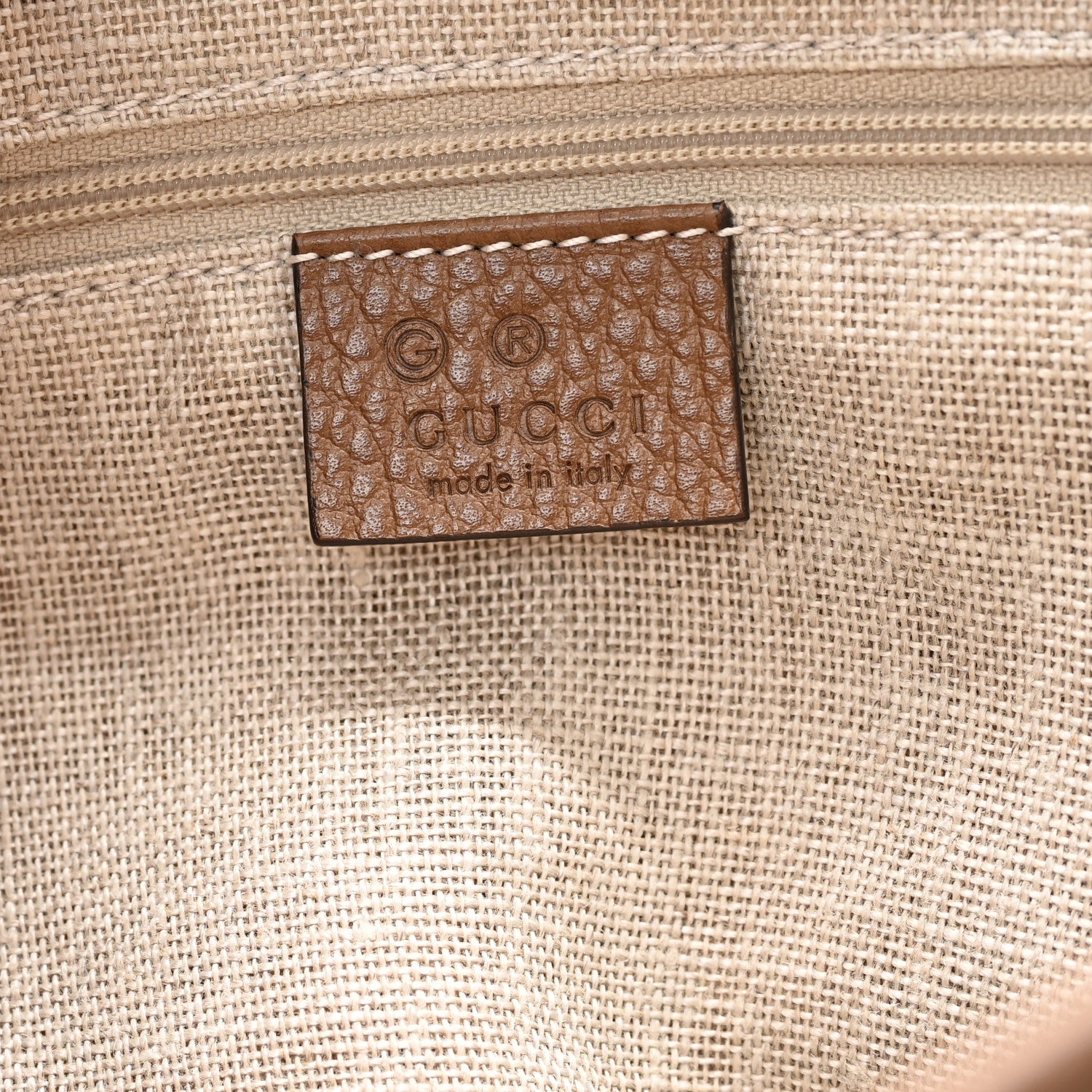 Gucci Monogram Medium Bree Zippered Tote Beige Tabacco 6 of 11
