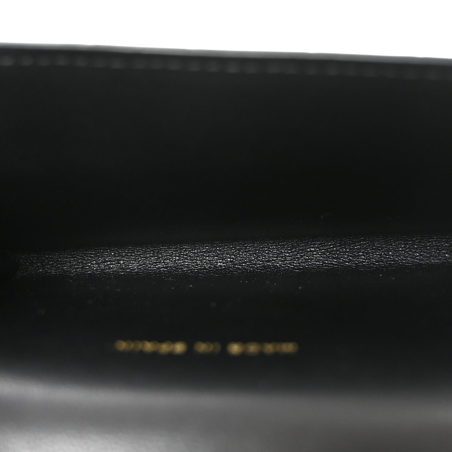 Calfskin Crocodile Embossed Crococo Flap Cardholder Black