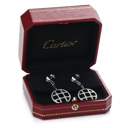 Cartier 18K White Gold Diamond Pasha Drop Earrings 5 of 5