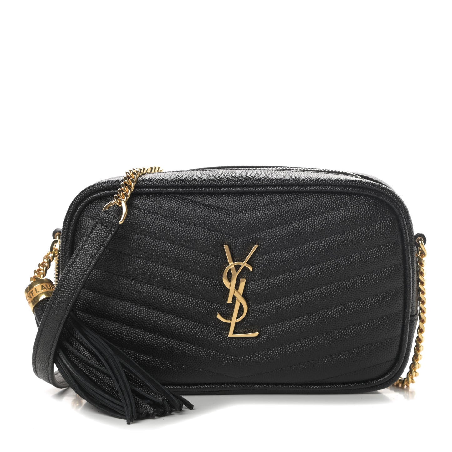 Grain De Poudre Matelasse Monogram Mini Lou Camera Bag Black
