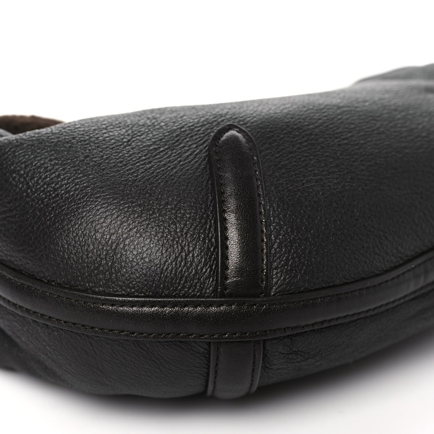 Calfskin Shearling Aviator Mini Jodie Dark Brown Fondant