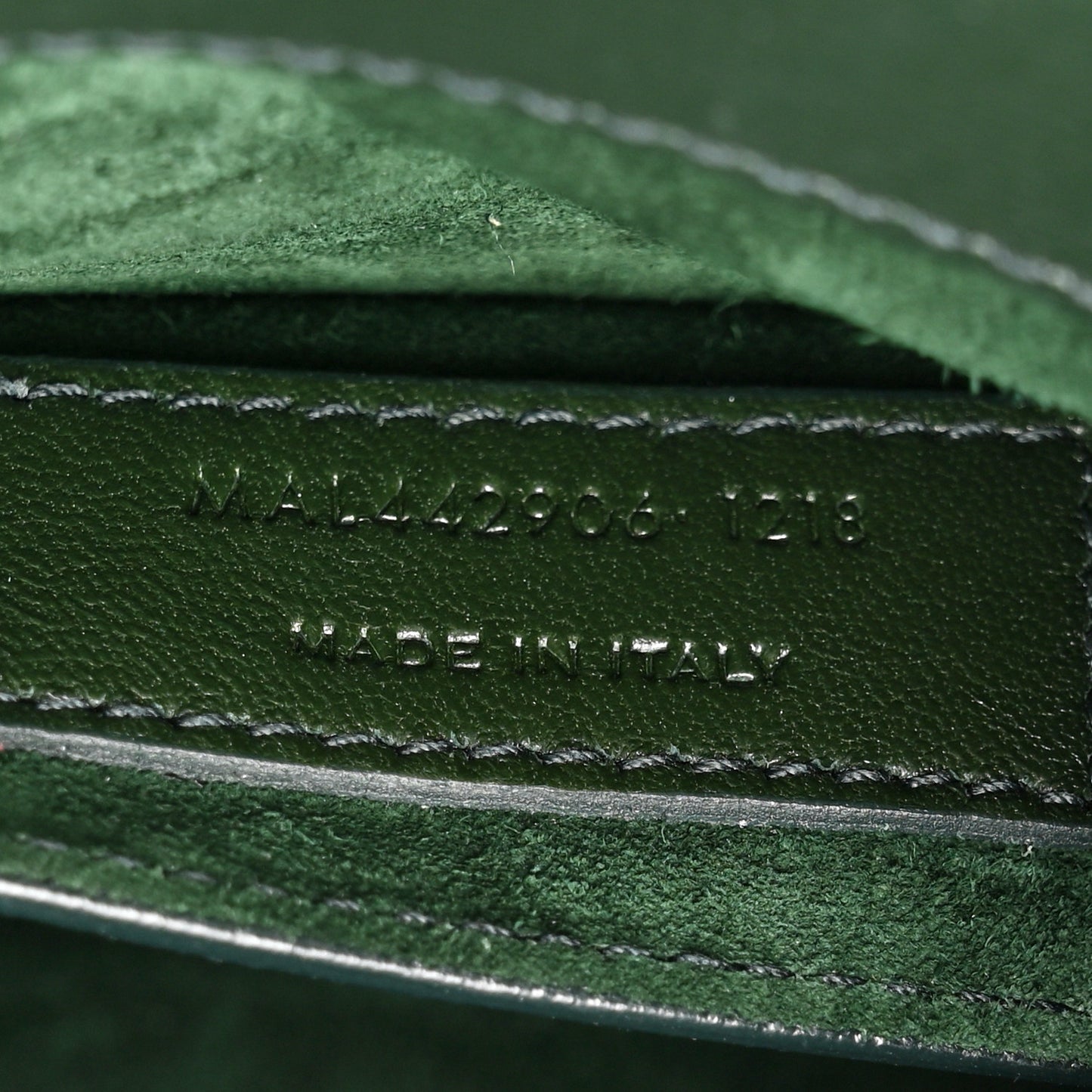 Smooth Calfskin Medium Monogram Sunset Satchel Dark Green