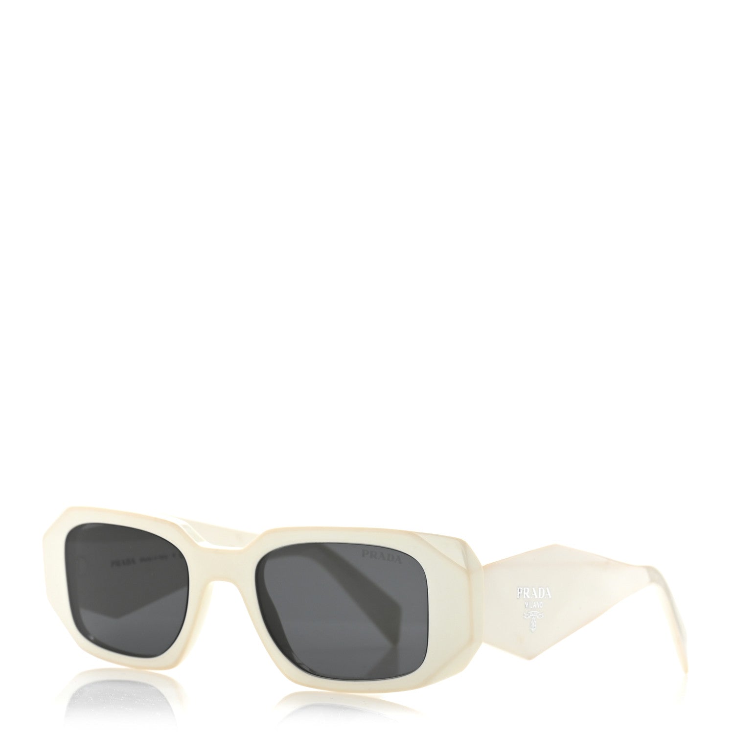 Prada Acetate Symbole Sunglasses SPR 17W White 1 of 8