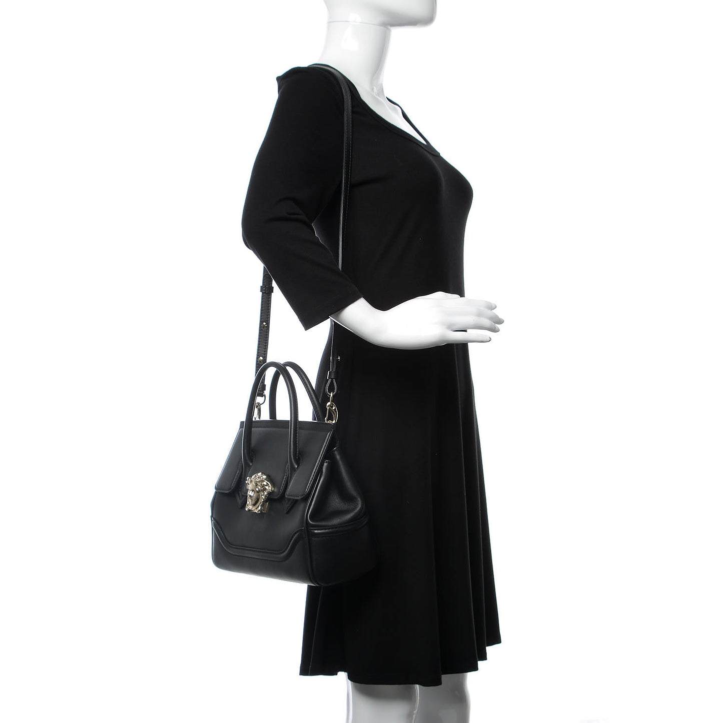Calfskin Medium Palazzo Empire Bag Black