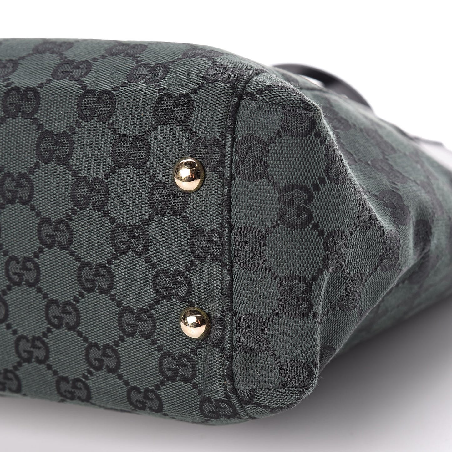 Monogram Crest Tote Green Black
