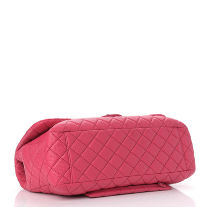 Chanel Calfskin Quilted Small XXL Travel Flap Bag Dark Pink 4 of 10