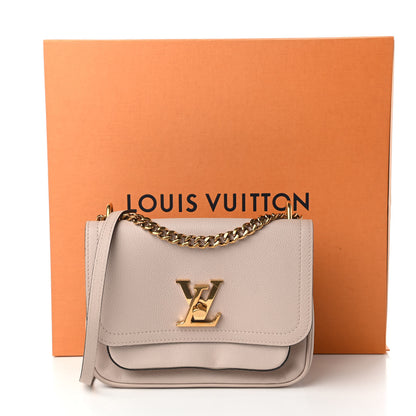 Louis Vuitton Grained Calfskin Lockme Chain Bag Greige 12 of 13