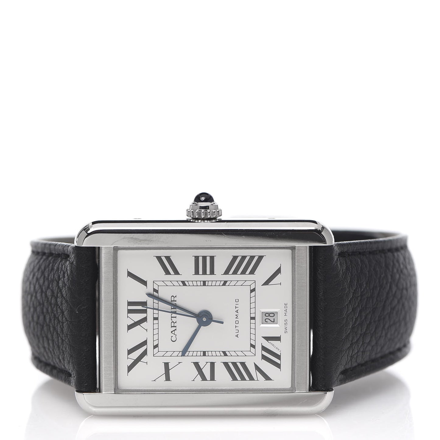Stainless Steel Calfskin 31mm Tank Solo Automatic Watch